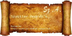 Szattler András névjegykártya
